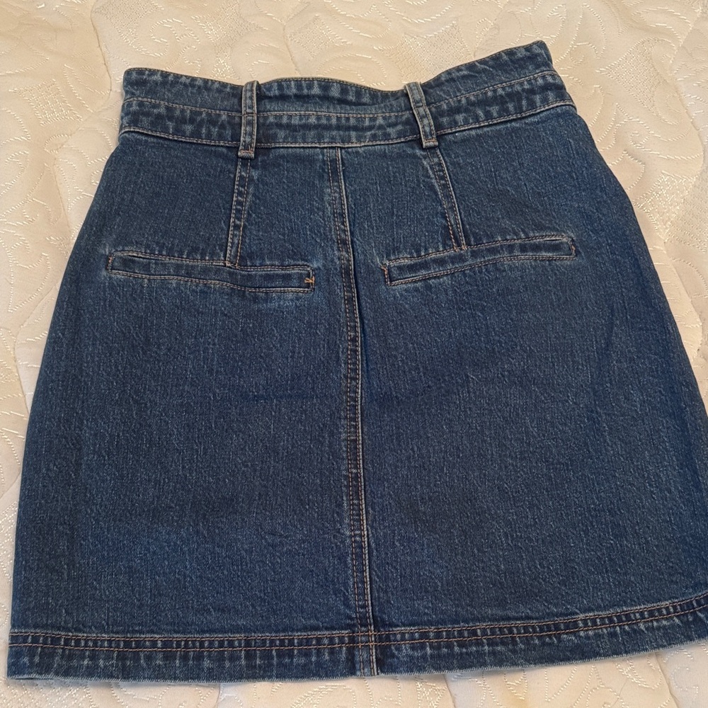 Pilcro Classic Blue Denim Mini Skirt - Picture 3 of 3